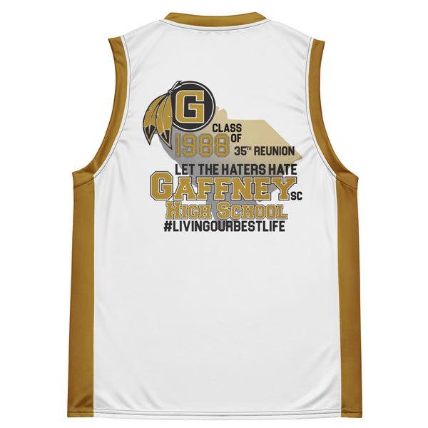 Gaffney High School C/O 1988 35th Reunion Unisex Basketball Jersey
