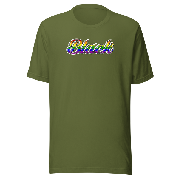 "Black" Rainbow Short-Sleeve Unisex T-Shirt