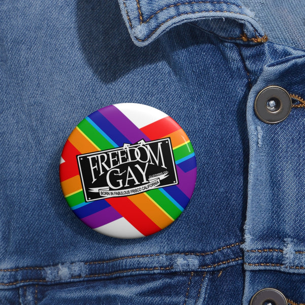 Fredom Gay Rainbow Pin Buttons