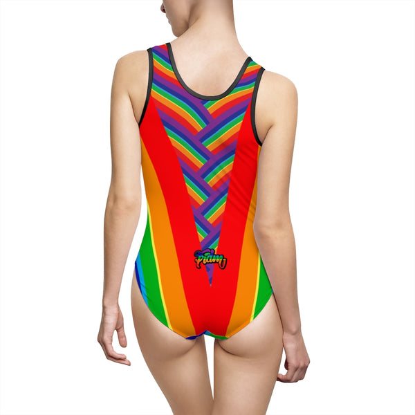FRDM Rainbow Women's Classic One-Piece Swimsuit