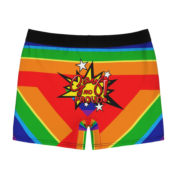 Rainbow "Gay and Proud" Men's Boxer Briefs