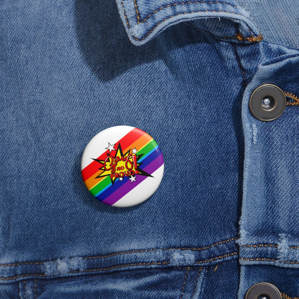 Gay and Proud Rainbow Pin Buttons