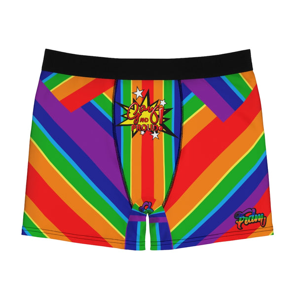 Rainbow "Gay and Proud" Men's Boxer Briefs