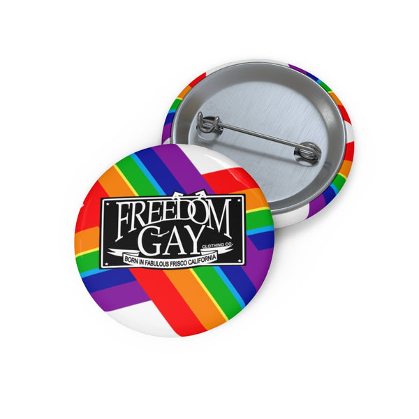 Fredom Gay Rainbow Pin Buttons
