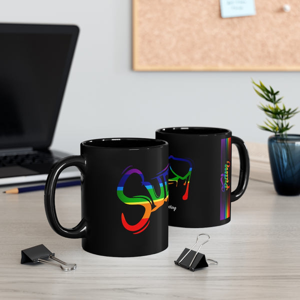 "Suck" 11oz Black Mug