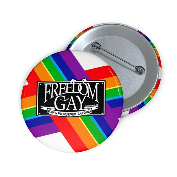 Fredom Gay Rainbow Pin Buttons