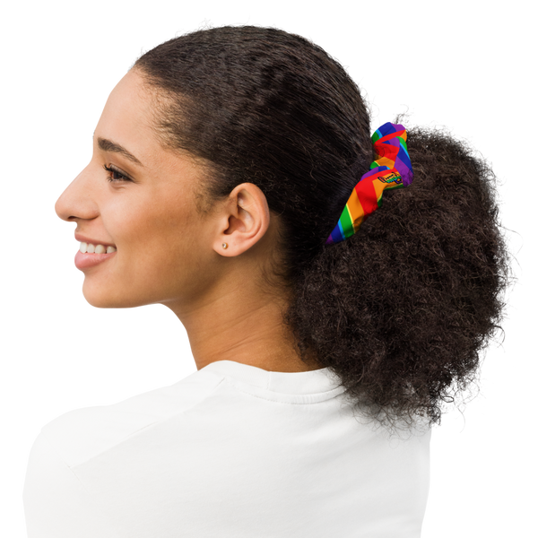 "FRDM" Rainbow Scrunchie