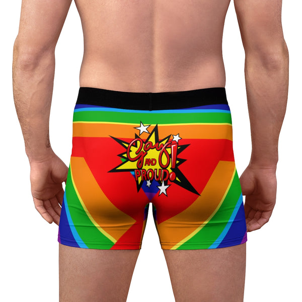 Rainbow "Gay and Proud" Men's Boxer Briefs