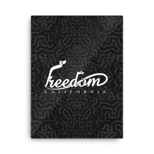 White Logo on Black Canvas