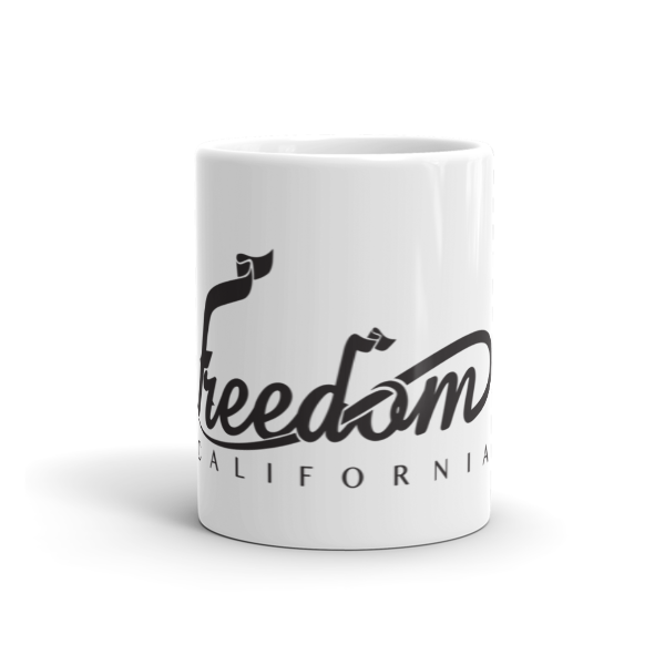 White & Black  Freedom Mug