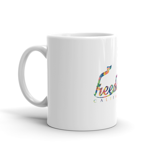 White Floral Freedom Mug