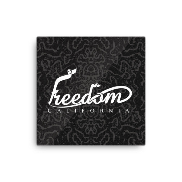 White Logo on Black Canvas