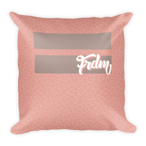 Pink Leopard Square Pillow