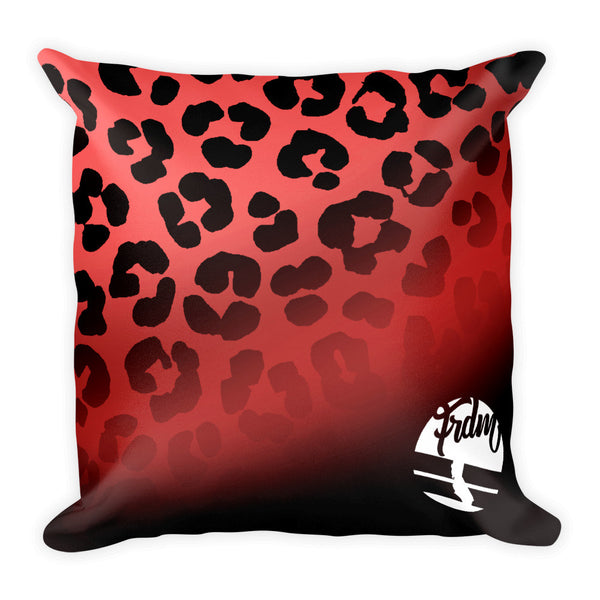 "untamed" Square Pillow Red
