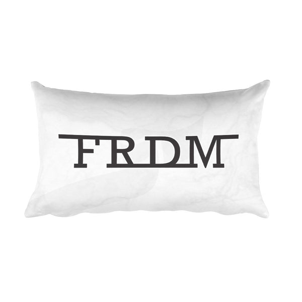 "Floral F" Rectangular Pillow