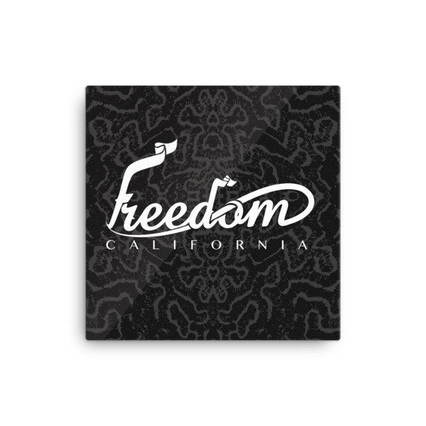 White Logo on Black Canvas