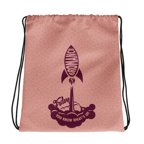 Pink Leopard "Bromance"Drawstring bag