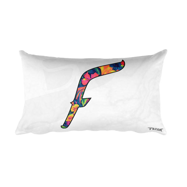 "Floral F" Rectangular Pillow