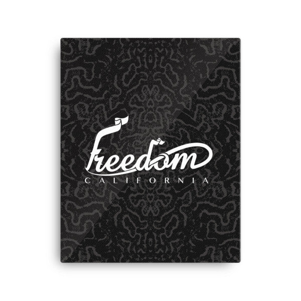 White Logo on Black Canvas