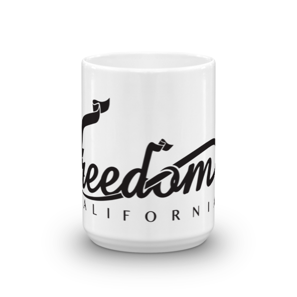 White & Black  Freedom Mug