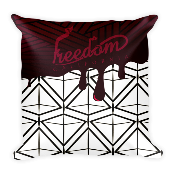 Red Graphic Drip Pillow