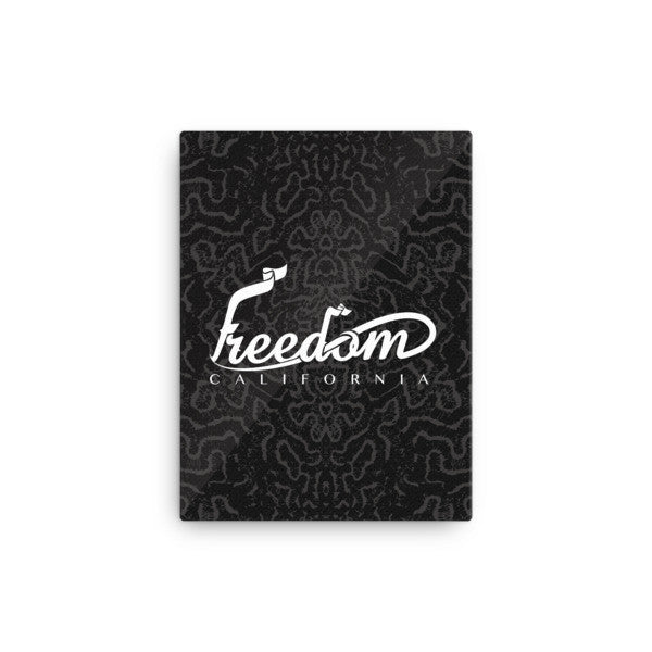 White Logo on Black Canvas